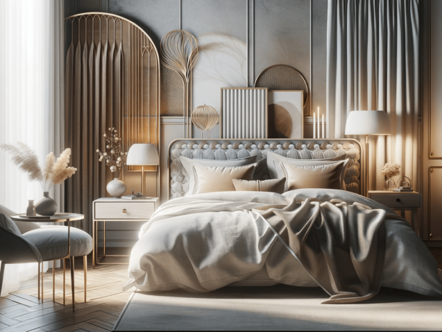 DALL·E 2023-12-17 16.07.55 - A stylish and elegant blog header image for an interior design blog post about bedrooms. The image should feature a beautifully designed bedroom with